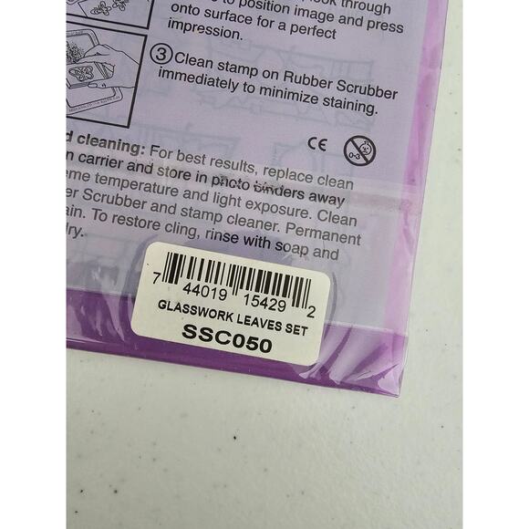 Stampendous Perfectly Clear Rubber Stamp Set Glasswork Leaves - Picture 3 of 3